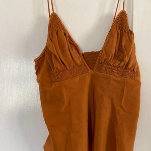 FREE PEOPLE LYRIC SATIN BRONZE CAMI